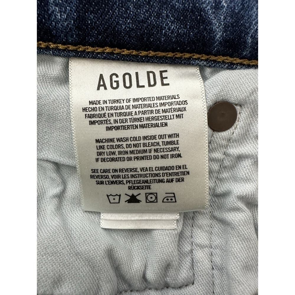 AGOLDE KYE Jeans Women's SIZE 28 Straight Leg Blue Stretch - Picture 4 of 7